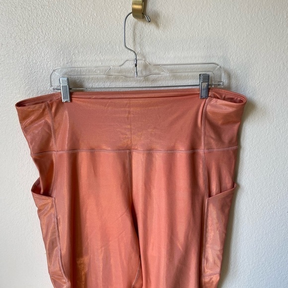 Fabletics Women’s Leggings Orange Size 2X PureLuxe High-Waisted Iridescent 7/8 - Picture 4 of 9